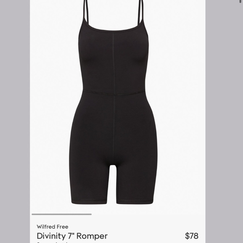 Aritzia Wilfred Free Divinity 7" Romper Black